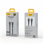 🔌 كيبل شحن ونقل بيانات ASPOR AC-19 USB-C إلى USB-C – قدرة 60 واط