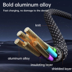 ⁦كابل بيانات ASPOR AC-55 USB-C إلى USB-C بقوة 60 واط وطول 1 متر⁩ - الصورة ⁦4⁩