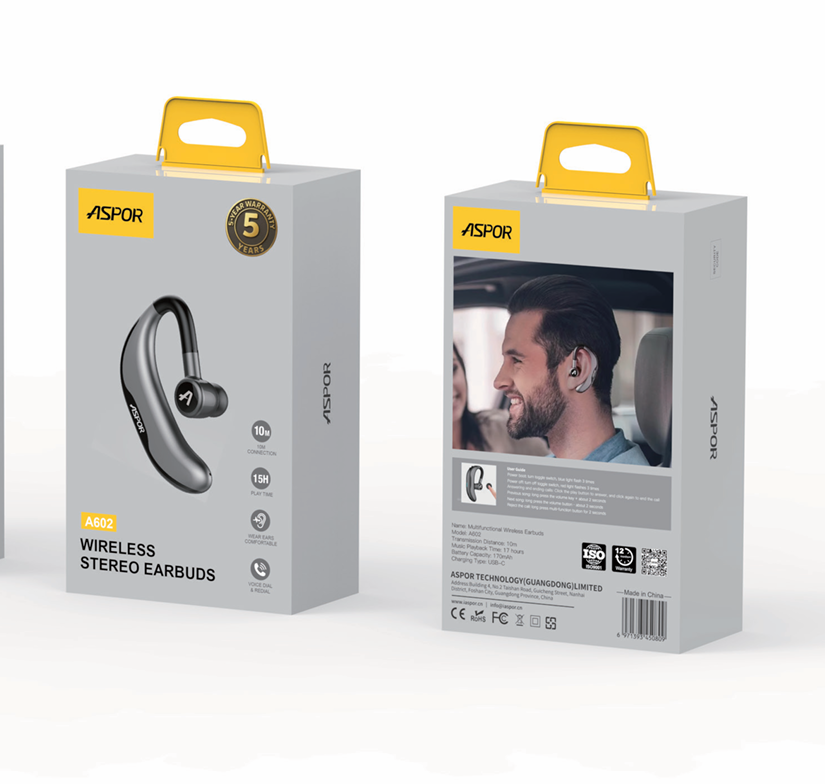 ceae3a85-e86a-423d-af0c-2be1967de034.png 🎧 سماعة أذن لاسلكية ASPOR A602 بتصميم Ear Clip - الصورة 1