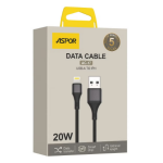 ⁦⚡ كيبل شحن سريع ASPOR AC-17 بقوة 20 واط – أداء قوي وتصميم متين 🔋⁩ - الصورة ⁦2⁩