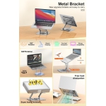 ⁦حامل لابتوب ASPOR A703 – قاعدة معدنية قابلة للطي⁩ - الصورة ⁦6⁩